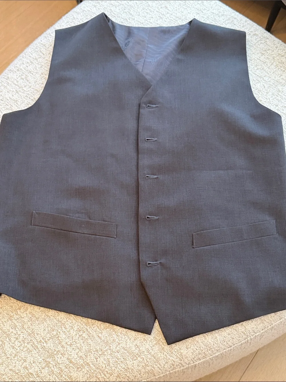 Custom Tailor-Made Charcoal Gray 3-Piece Men’s Suit Approx. 40R–42R